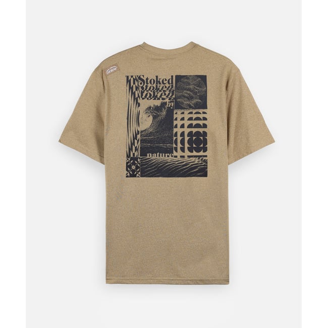 Tee-shirt manches courtes COLLAGE light brown <span itemprop=