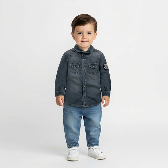 Chemise  - Très bon état gris <span itemprop=