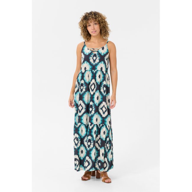 Dress a-shape bleu aqua tie dye <span itemprop=