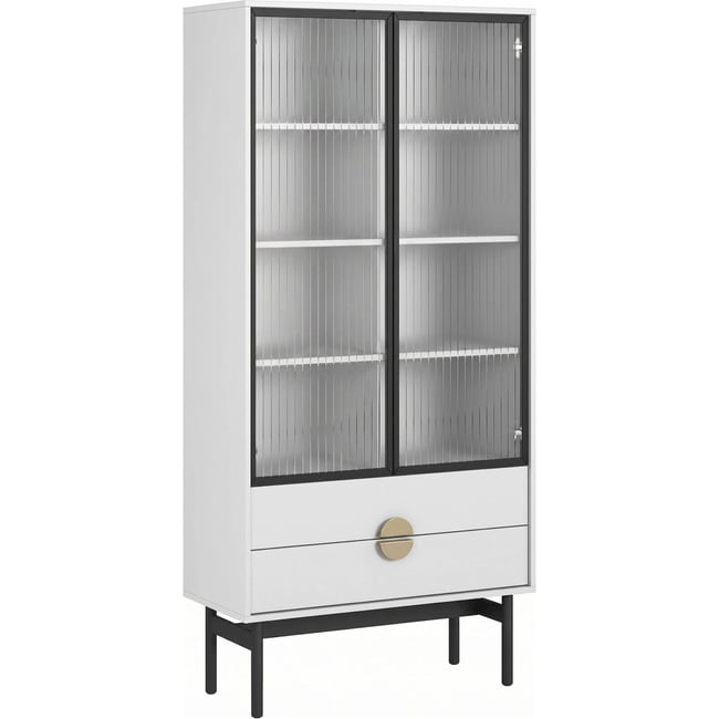Vitrine haute 2 portes 2 tiroirs STOON - RECOLLECTION