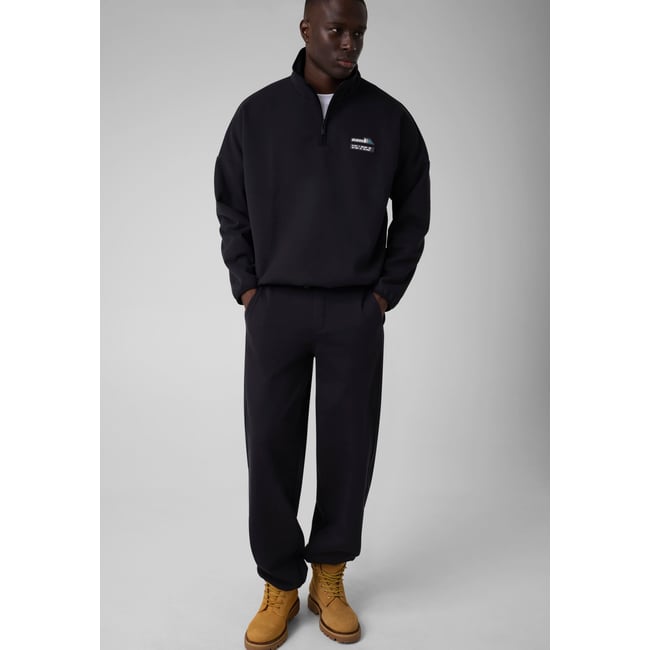 Jogging À Jambes Droites noir <span itemprop=