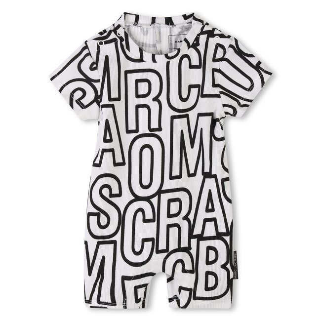 Combinaison courte imprimée ivoire pastel <span itemprop=