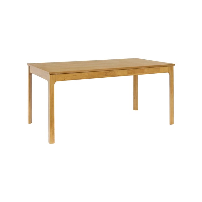 Table à manger rectangle extensible bois d'hévéa placage chêne 6-10 places FÉLICIE - SWEEEK