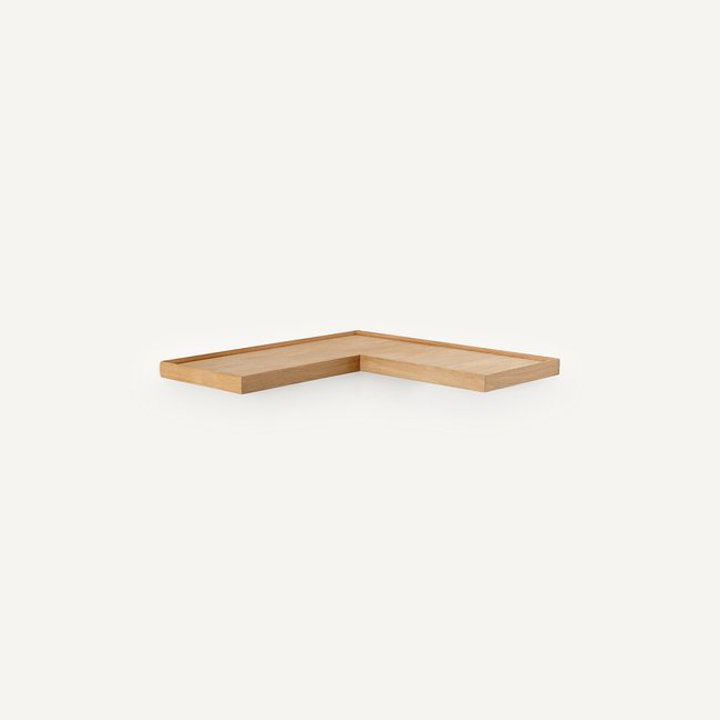 Prateleira de parede, de canto, em carvalho, Tidder carvalho natural <span itemprop=