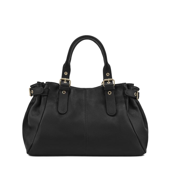 Sac bowling en cuir grainé URBAN PRINCESS noir <span itemprop=