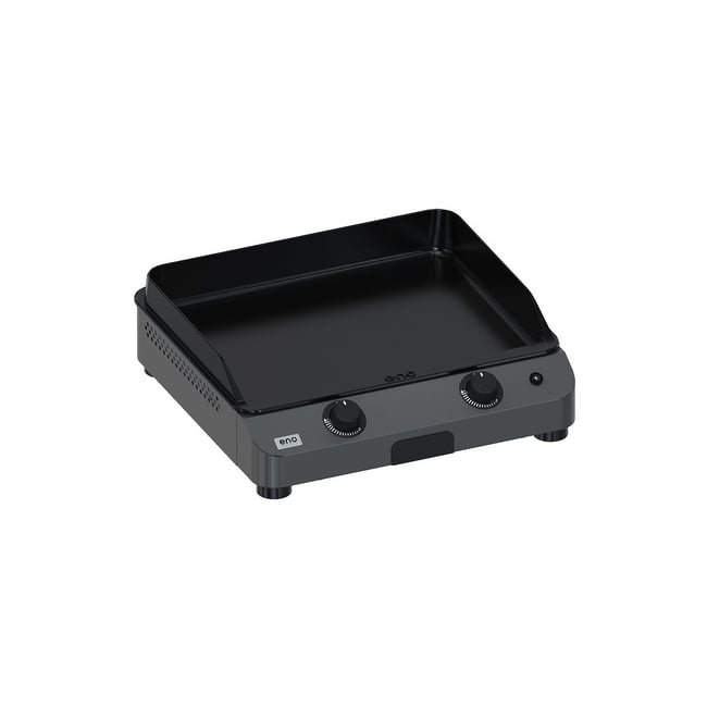 Plancha gaz Fusion 60 Grise 2 brûleurs à poser, 57x39 cm gris <span itemprop=