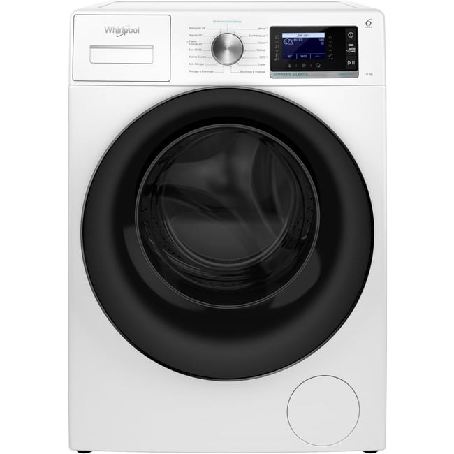 Lave linge hublot W7X89B - 8kg - 1400 trs - Moteur induction à entraînement direct (sans courroie) - WHIRLPOOL