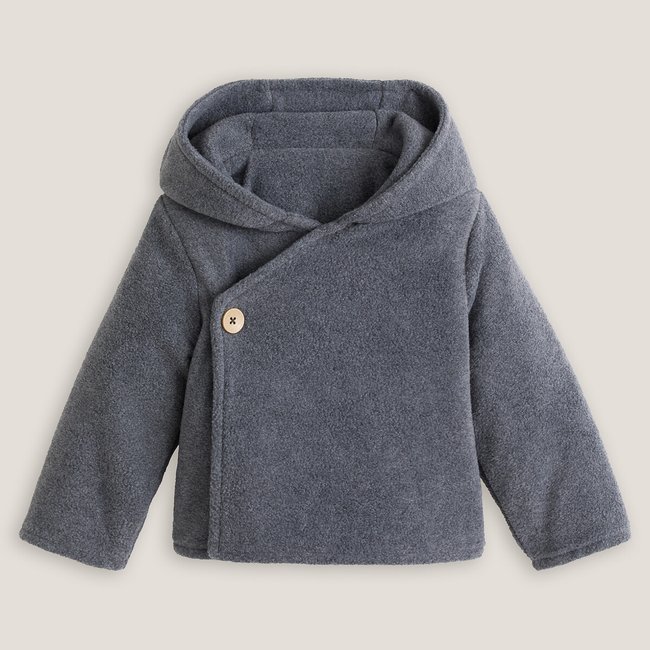 Gilet à capuche boutonné gris chiné foncé LA REDOUTE COLLECTIONS