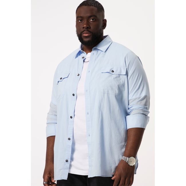 Chemise en jean bleu jean <span itemprop=