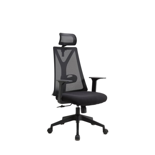 Fauteuil de bureau à roulettes en tissu, NEO Couleur noir <span itemprop=