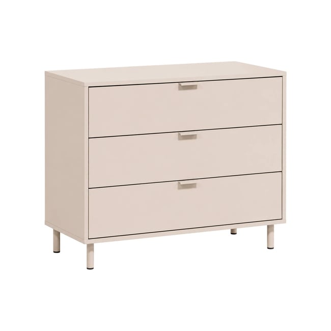 Commode décor bois et métal 3 tiroirs ELLIE - SWEEEK