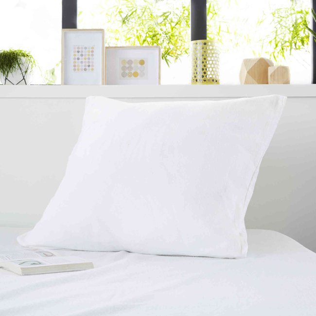 Protège oreiller imperméable antiacariens Couleur blanc <span itemprop=