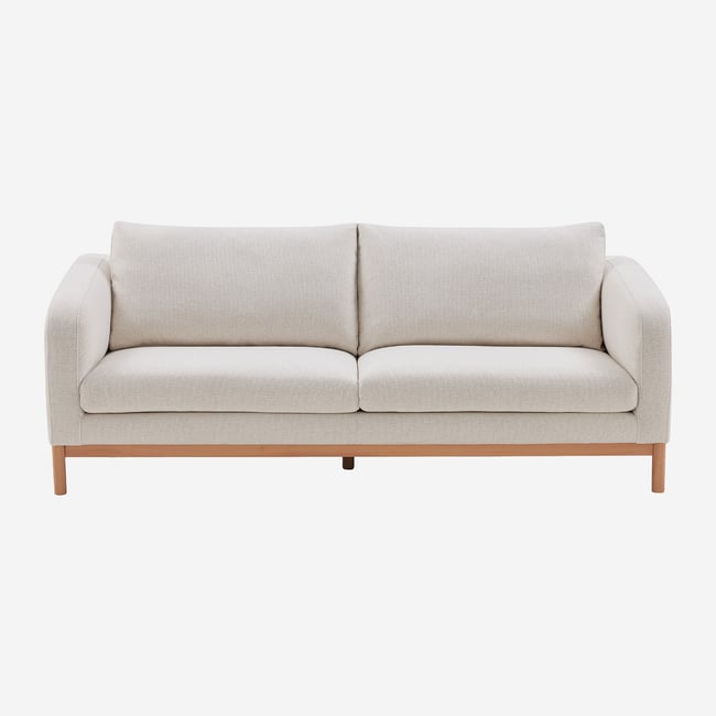 Canapé fixe polyester MURCIA Couleur beige <span itemprop=