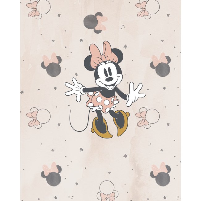 Papier peint Komar - Minnie Party Mouse - 200 x 250 cm Couleur rose <span itemprop=