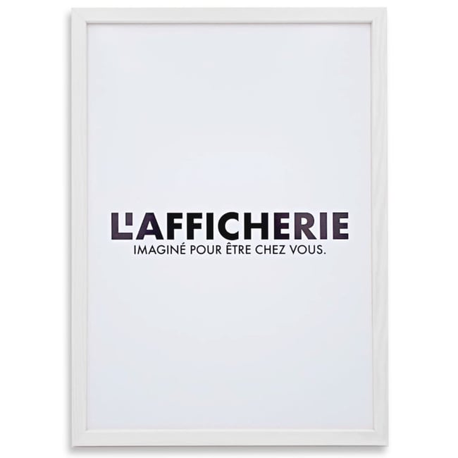 Cadre bois blanc Couleur blanc <span itemprop=
