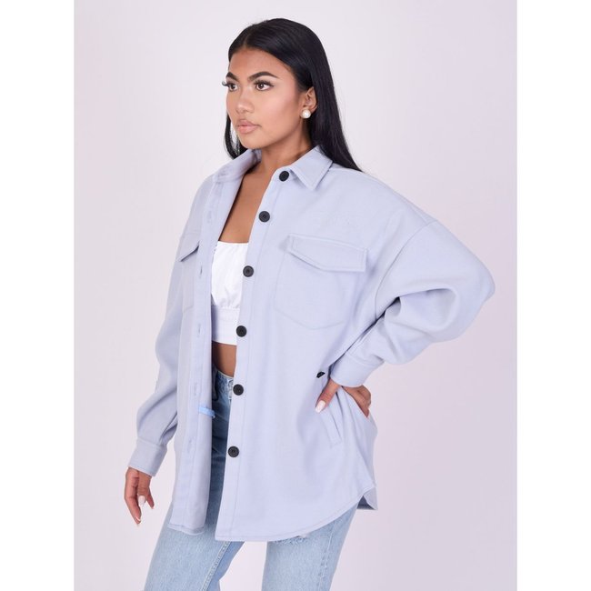Surchemise femme Signature bleu ciel <span itemprop=