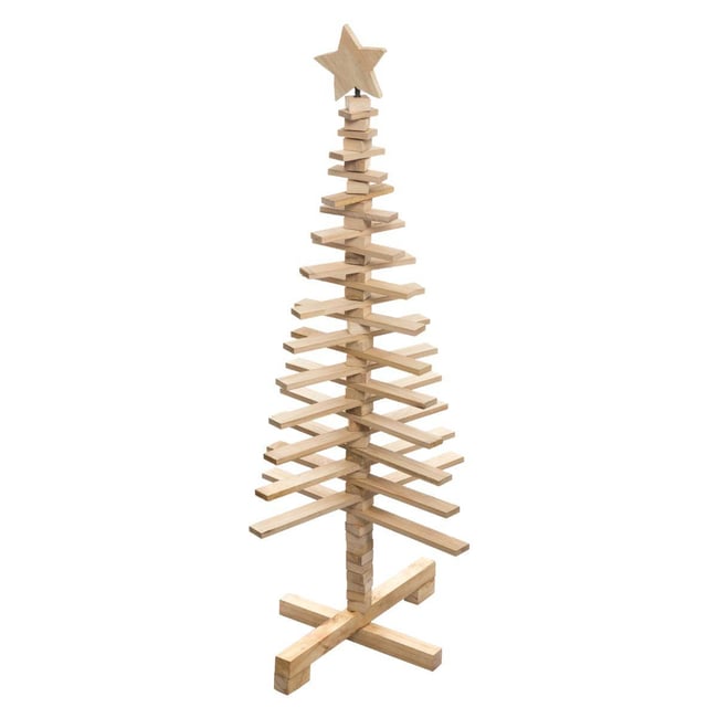 Sapin articulé 120 cm bois LAMEL Couleur marron <span itemprop=