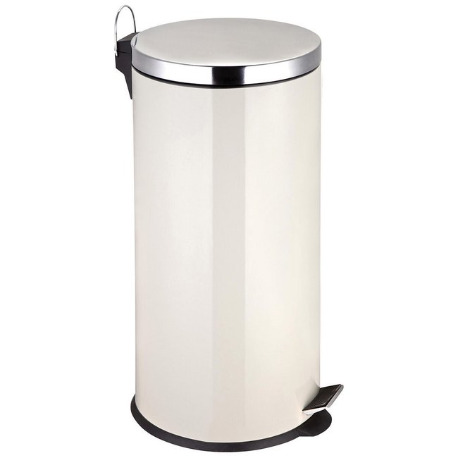 30L Cream Stainless Steel Pedal Bin, cream, SO'HOME