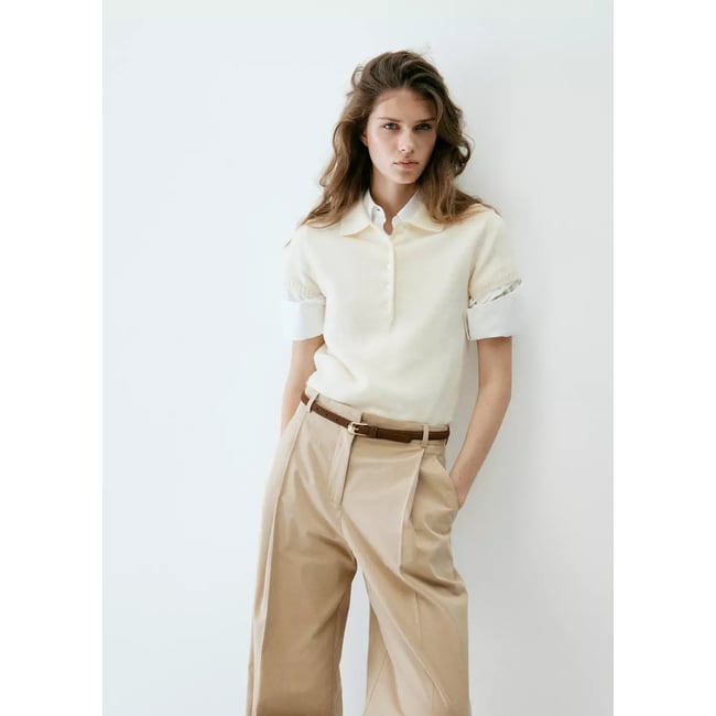 Pull-over maille col polo - MANGO