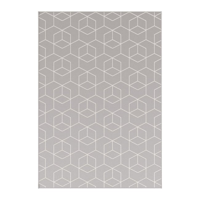 Tapis design intérieur extérieur KUBE Couleur gris minéral <span itemprop=