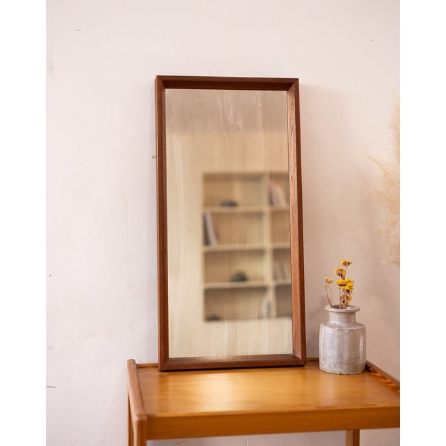Grand miroir en bois Igor N°1153 - Bon état Couleur bois foncé <span itemprop=