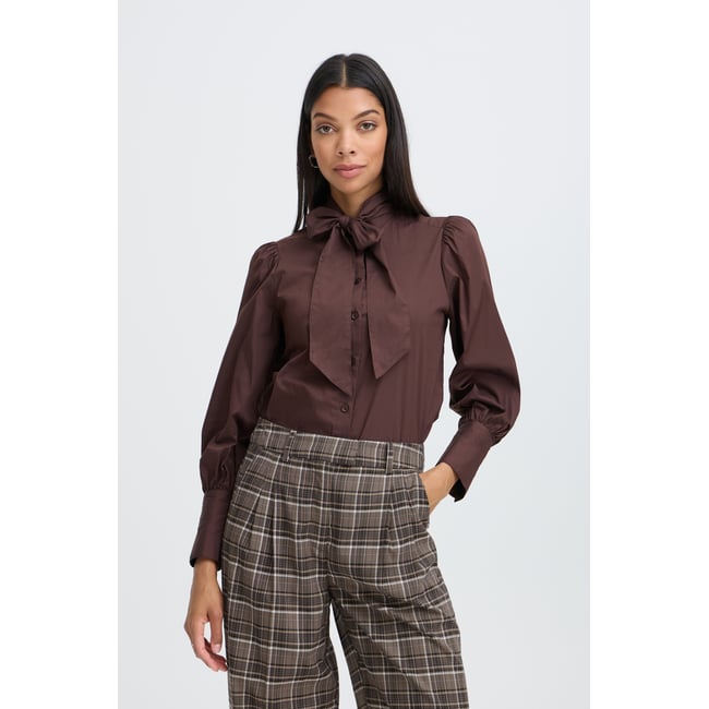 Á manches longues marron java <span itemprop=