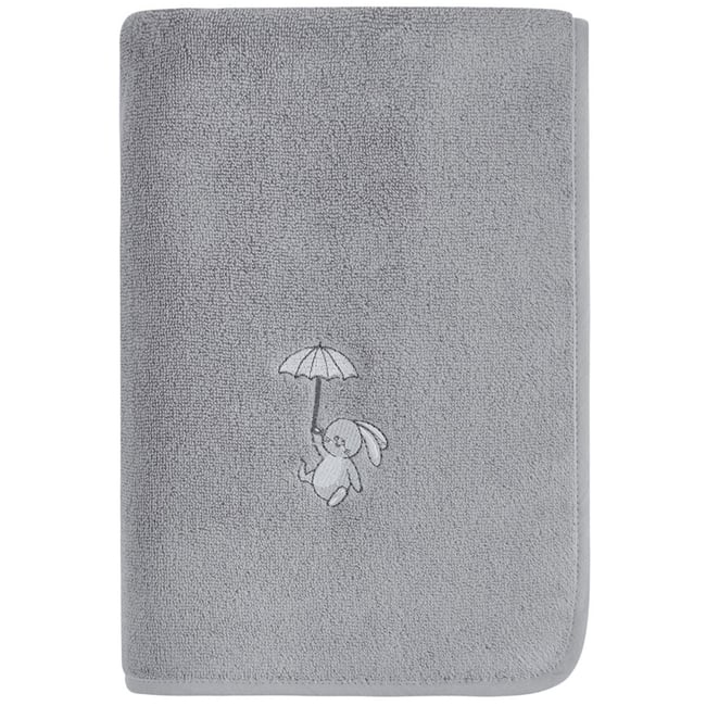 Drap de bain en coton peigné Zéro Twist BABY SOFT RAIN RABBIT gris cendré <span itemprop=