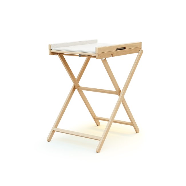 Table à langer pliante en bois PALA hêtre verni <span itemprop=