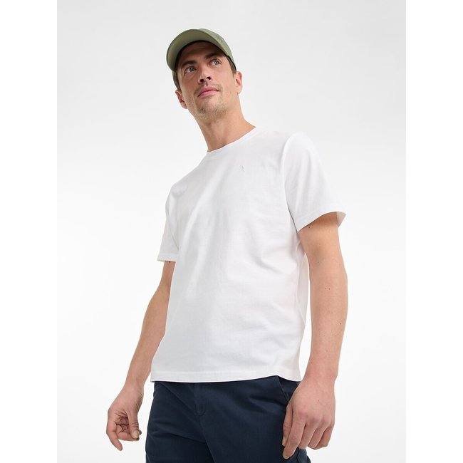 T-shirt de mangas curtas, gola redonda branco <span itemprop=