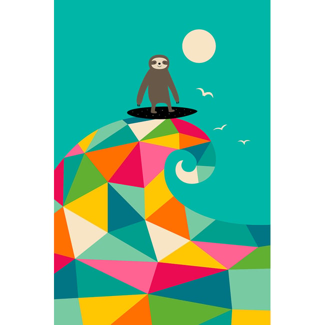 Tableau enfant surf session colorée Couleur toile imprimée <span itemprop=