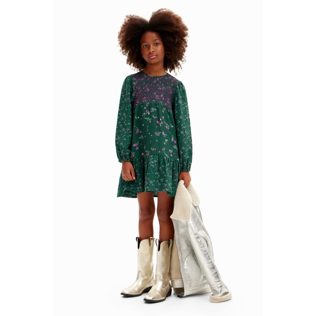 Robe Desigual Pour Fille 11/12 Ans - Multicolore - Dos Nu - Longueur Genou - Très Bon état