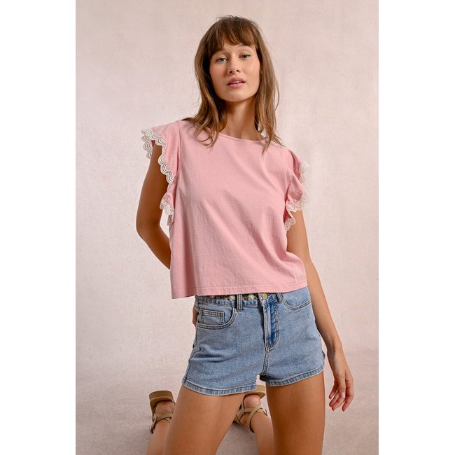 T-shirt à manches volantées - MOLLY BRACKEN
