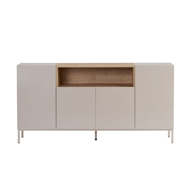 Buffet 4 portes 1 niche - OLIVER Couleur cashmere <span itemprop=