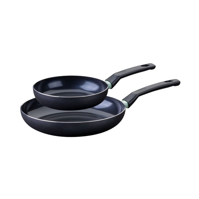 Set de 2 poêles antiadhésives céramique 20 et 28 cm BRANDAO noir|vert <span itemprop=