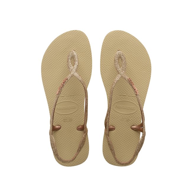 Sandales en caoutchouc talon plat beige <span itemprop=