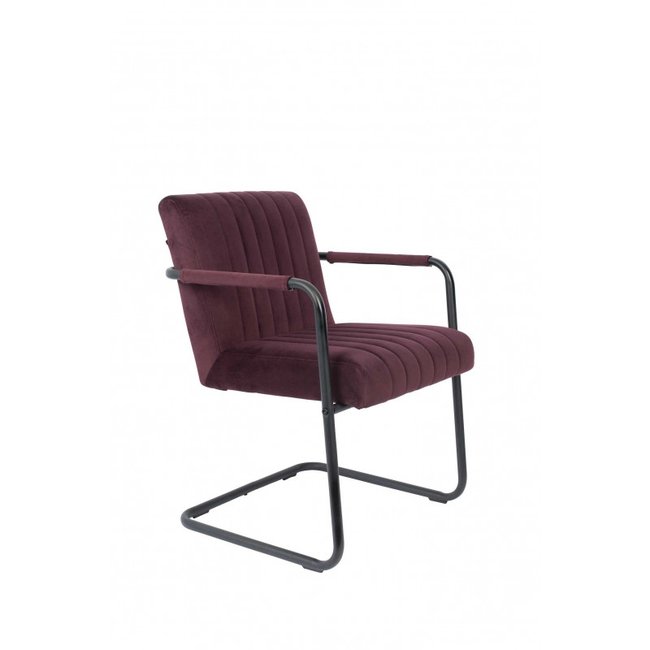 Fauteuil design en tissu Stitched Couleur violet <span itemprop=