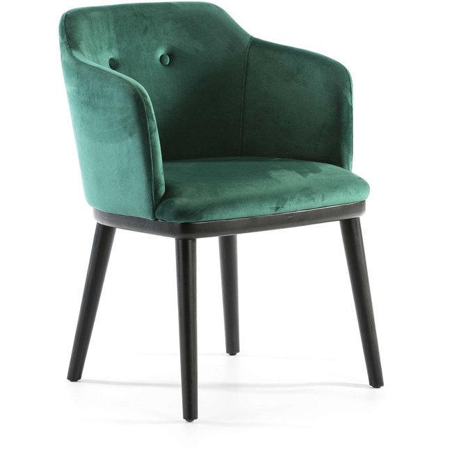 Fauteuil en tissu, Aguis Couleur noir, vert <span itemprop=