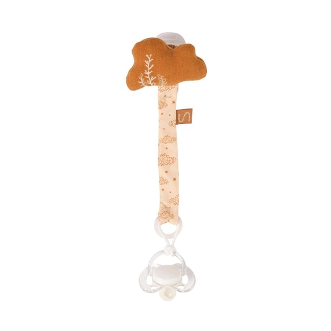 Attache sucette ORSINO orange, écru <span itemprop=