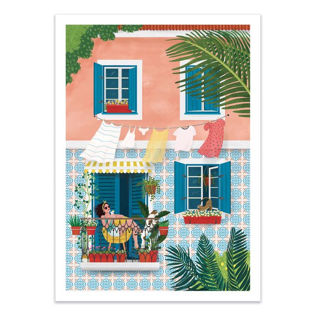 Affiche 30x40 cm - Lisbon - Petra Holikova Couleur affiche d'art <span itemprop=