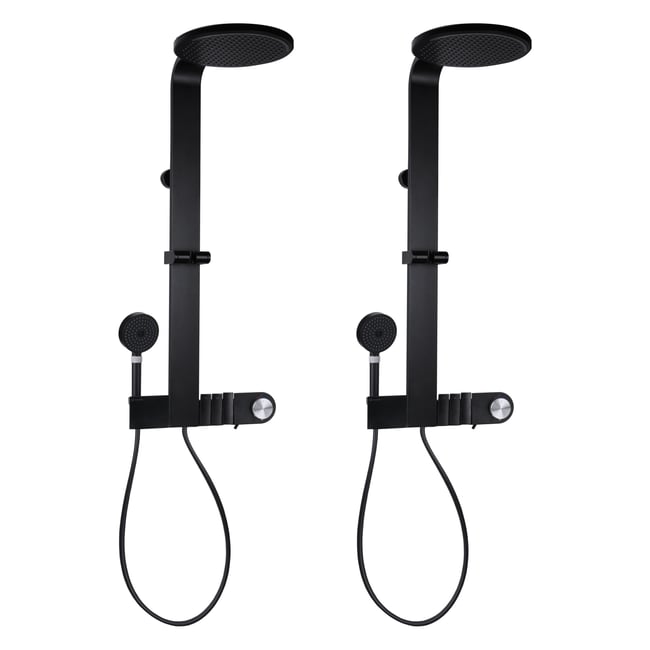 Lot de 2 colonnes de douche thermostatique, NEO noir <span itemprop=