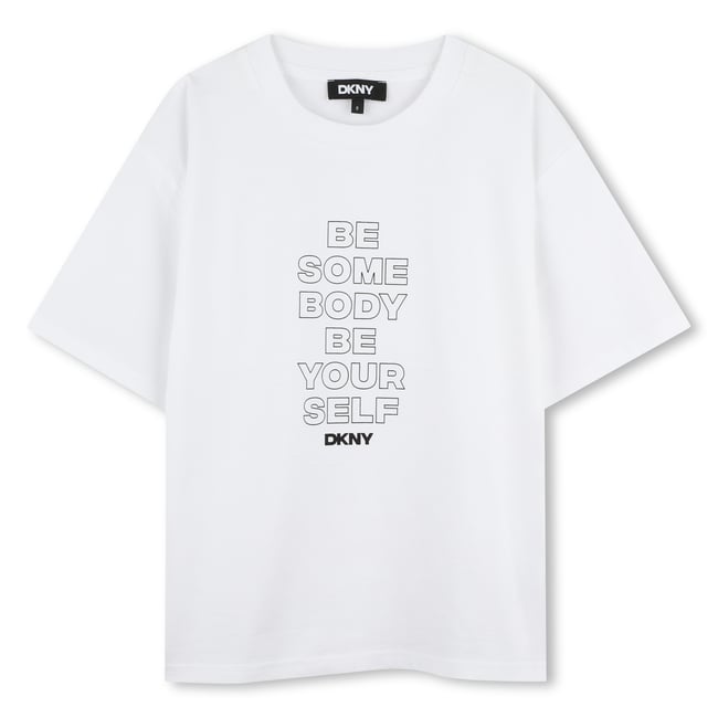 T-shirt en coton à manches courtes blanc <span itemprop=