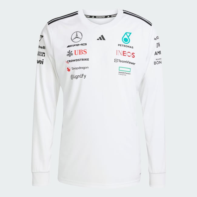 Maillot Pilote Mercedes - Amg Petronas Formula One Team Maillot Pilote Mercedes - Amg Petronas Formula One Team white / black <span itemprop=