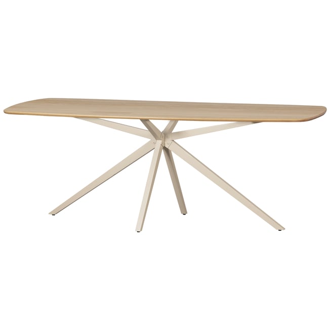 Table à manger ovale en chêne 6-8 personnes TABLO Couleur naturel <span itemprop=