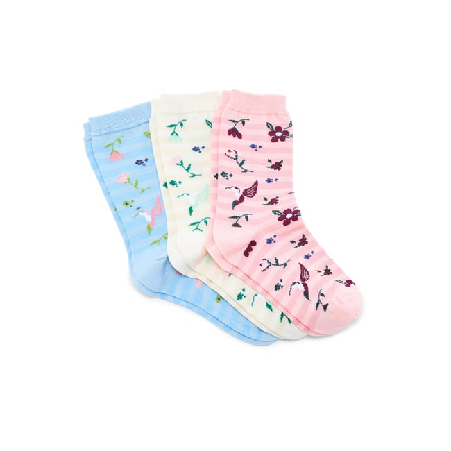 Lot de 3 paires de mi-chaussettes assorties <span itemprop=