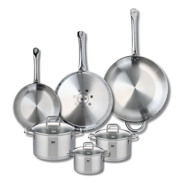 3 poêles 24/28/32cm + 3 faitouts 14/16/20cm PROFI CITRIN gris <span itemprop=