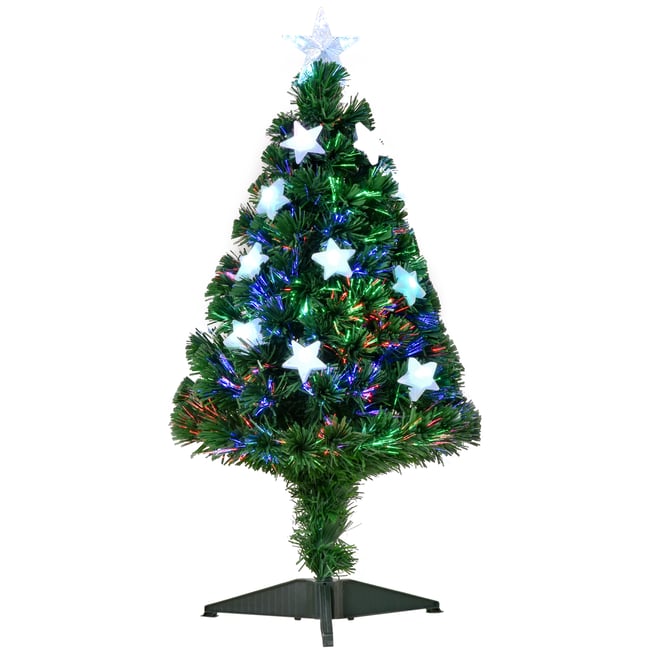Sapin de Noël Plastique Couleur vert et multicolore <span itemprop=