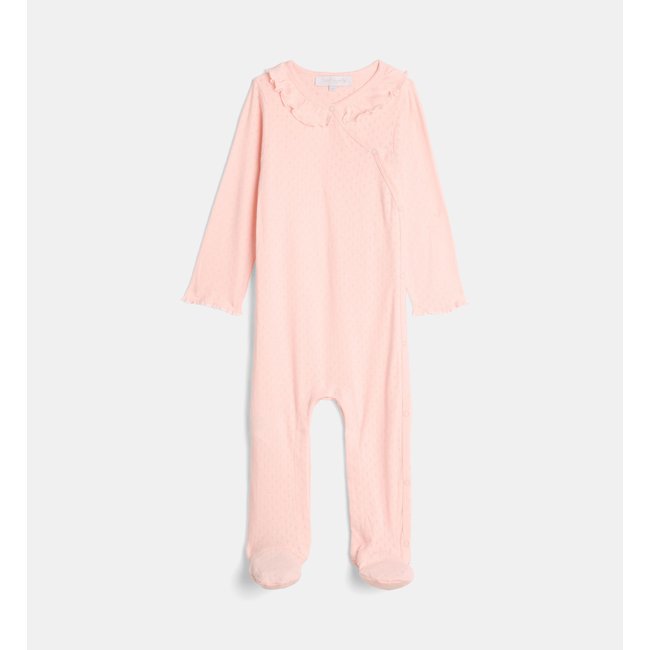Dors-bien mimi en pointelle de coton bio rose <span itemprop=