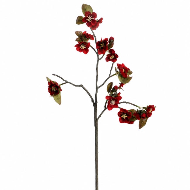Tige de cerisier artificielle H75 Couleur rouge <span itemprop=