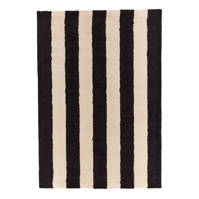 Tapis intérieur rectangulaire contemporain PABLO Couleur noir / blanc <span itemprop=