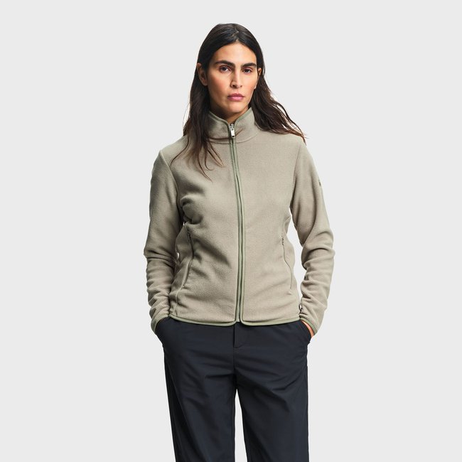 Veste polaire col montant fermeture éclair T-KIT amande <span itemprop=